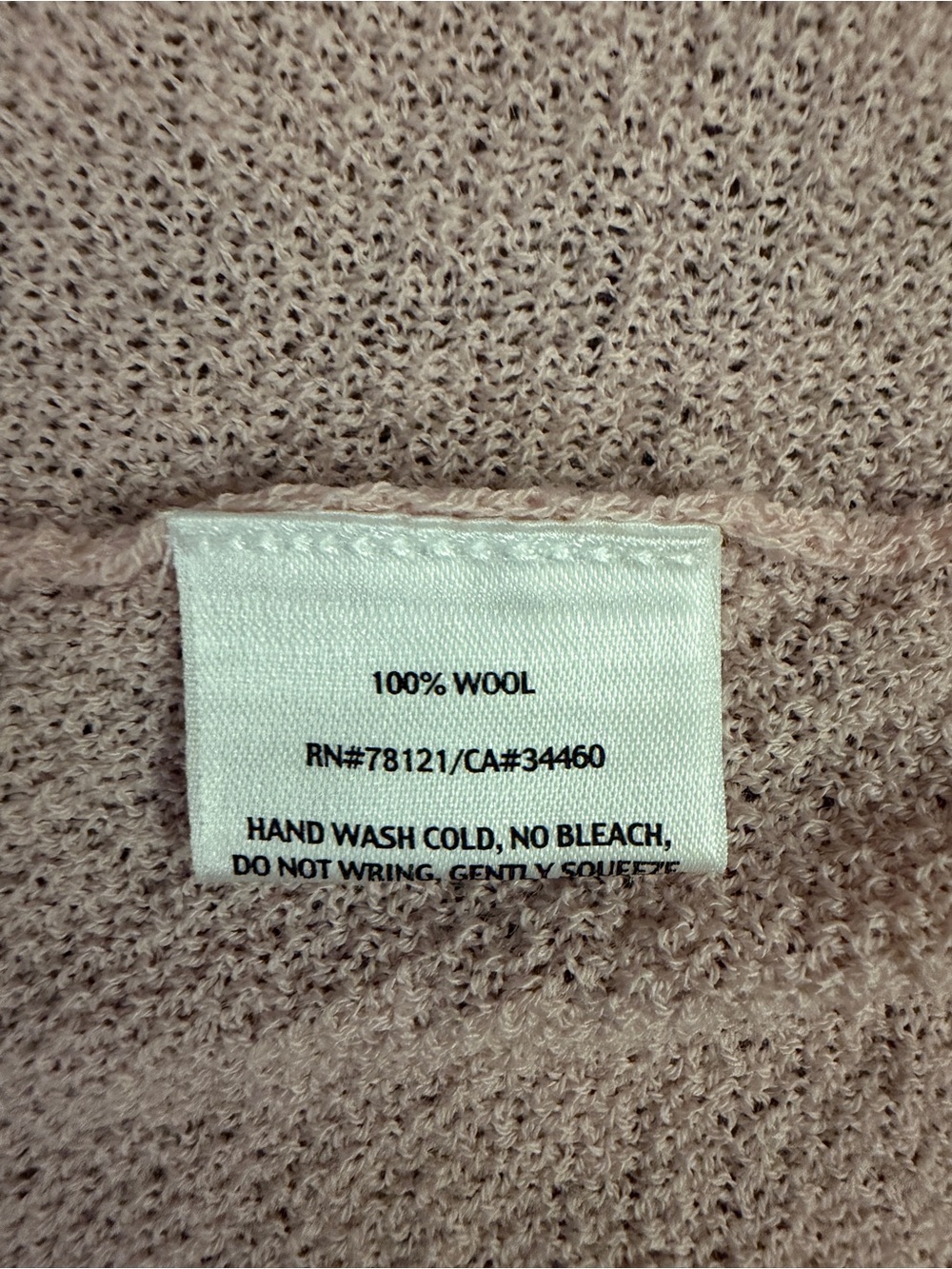 Eileen Fisher Petite PP Pink Wool Open-Front Cardigan Asymmetrical Hem - Picture 3 of 4